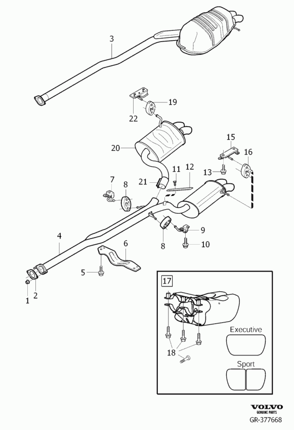 Volvo 30738976 - Exhaust system: 1.00 pcs.
