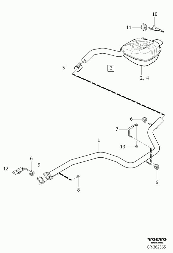 Volvo 30738976 - Exhaust system: 1.00 pcs.
